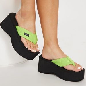 3/50$Platform wedge mules / Platform flip-flops